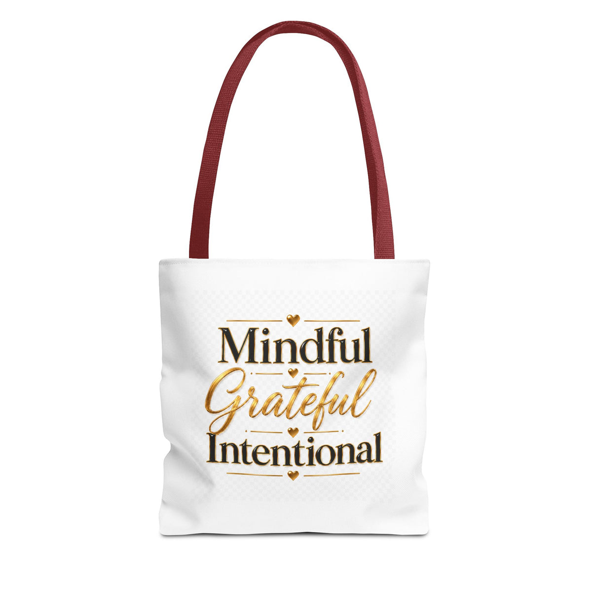Mindful Grateful Intentional Tote Bag (AOP)