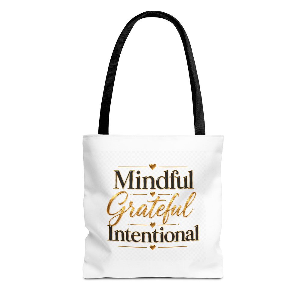 Mindful Grateful Intentional Tote Bag (AOP)