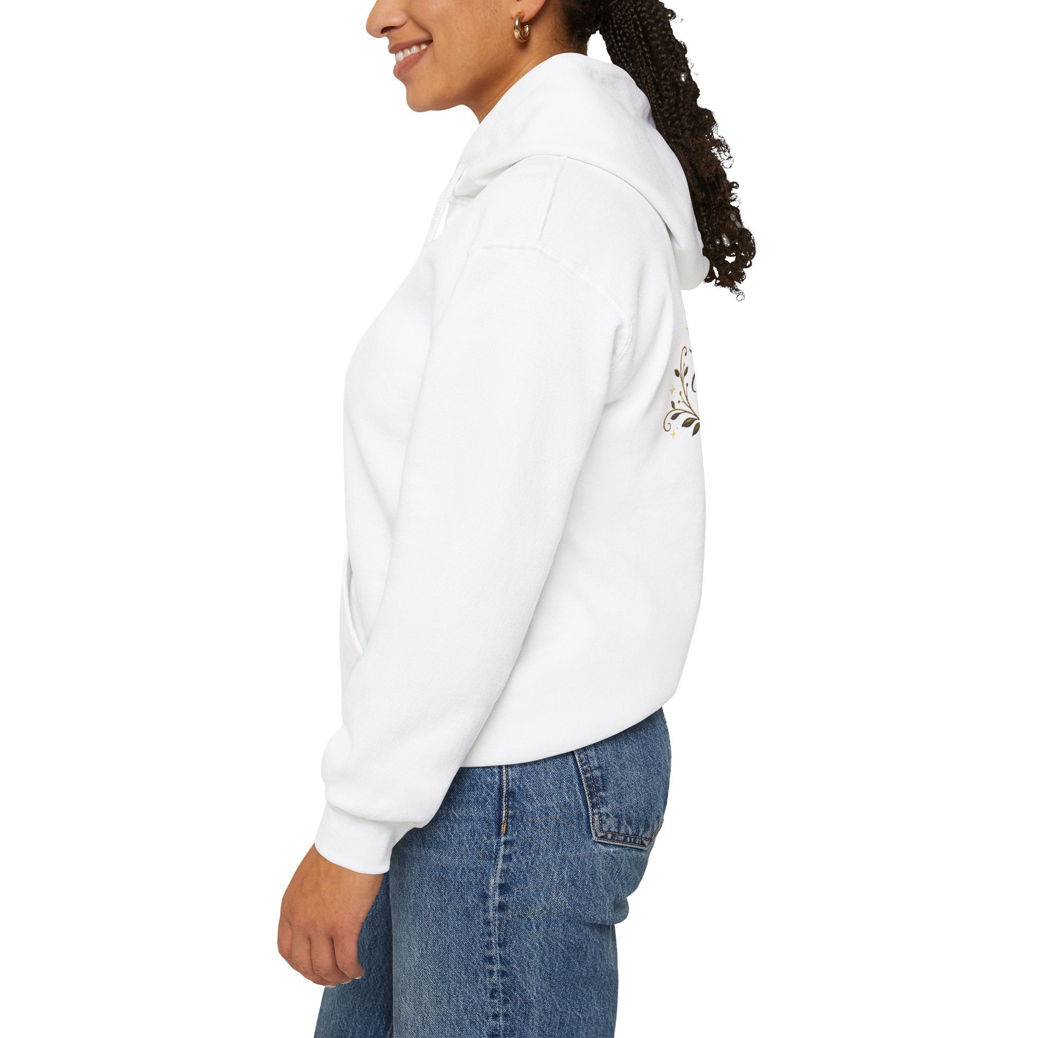 IWE Heavy Blend™ Hooded Sweatshirt Black and Gold