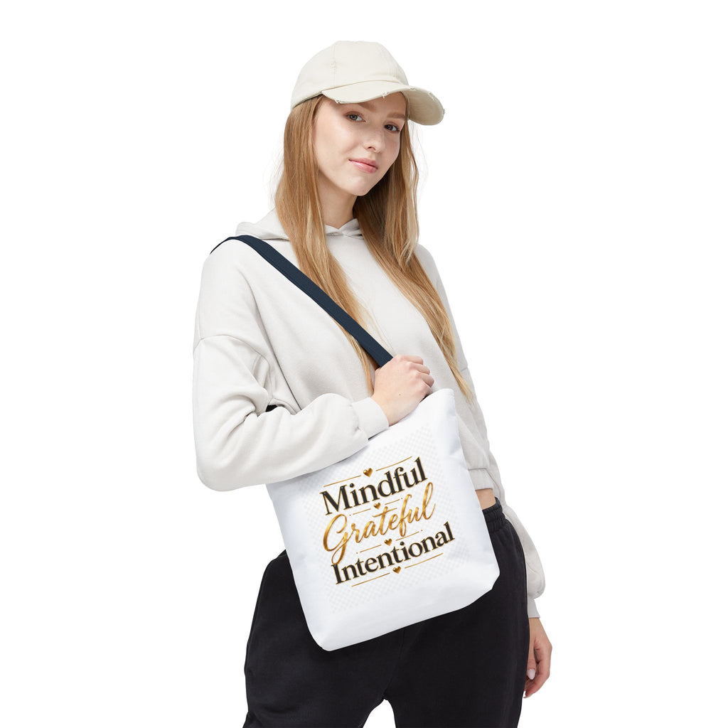 Mindful Grateful Intentional Tote Bag (AOP)