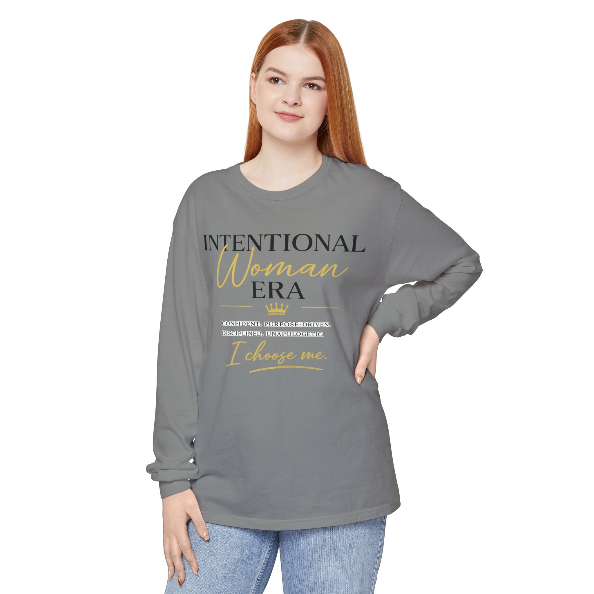 Intentional Woman Era Garment-dyed Long Sleeve T-Shirt