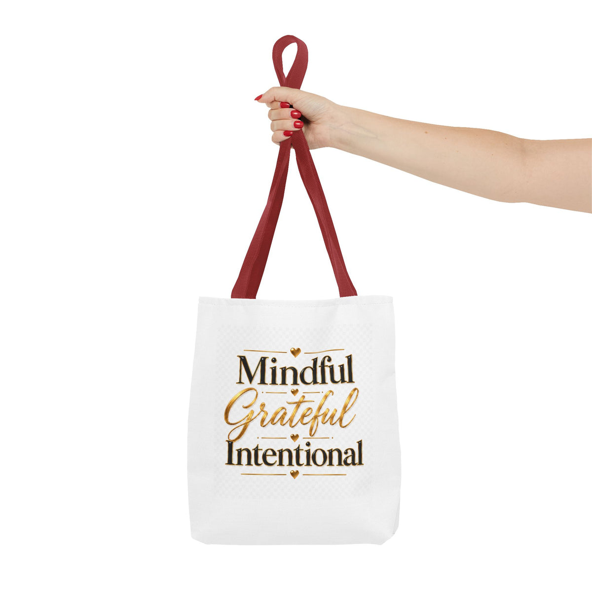 Mindful Grateful Intentional Tote Bag (AOP)