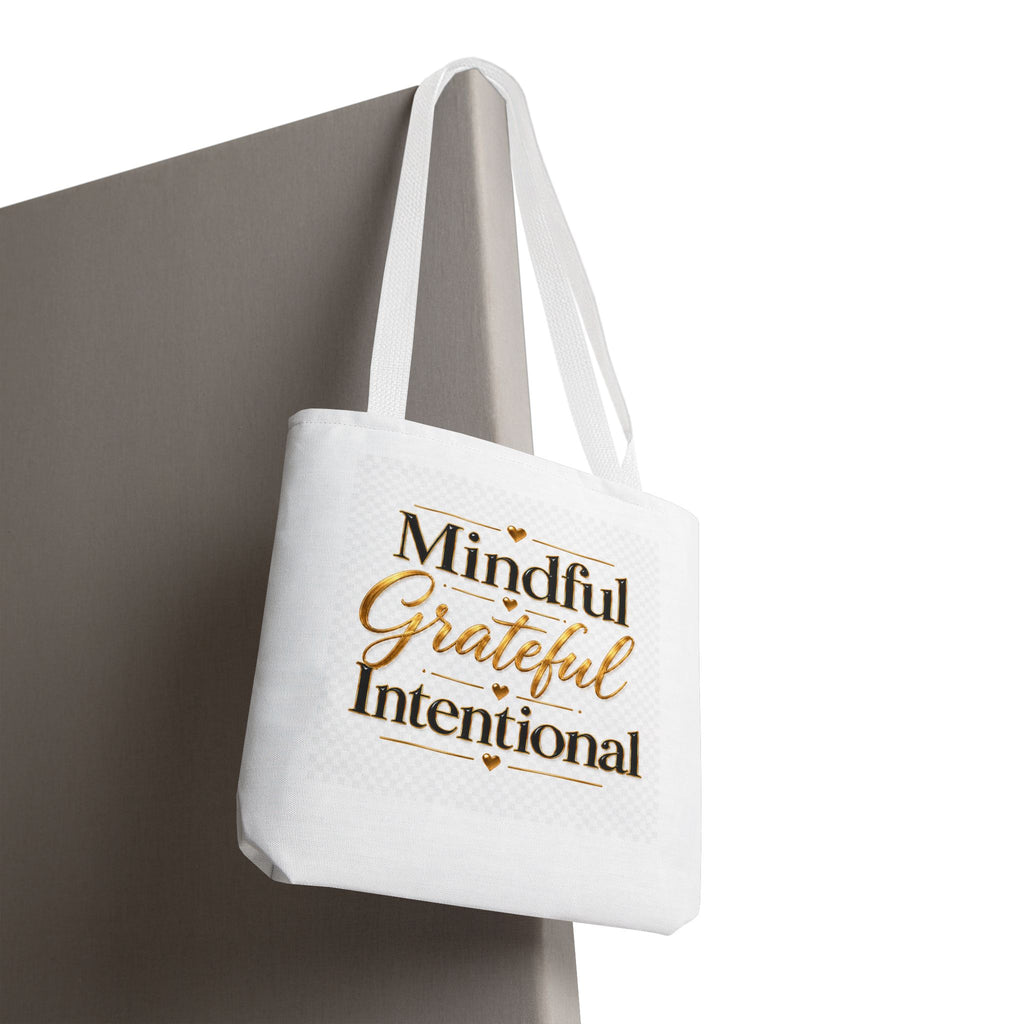 Mindful Grateful Intentional Tote Bag (AOP)