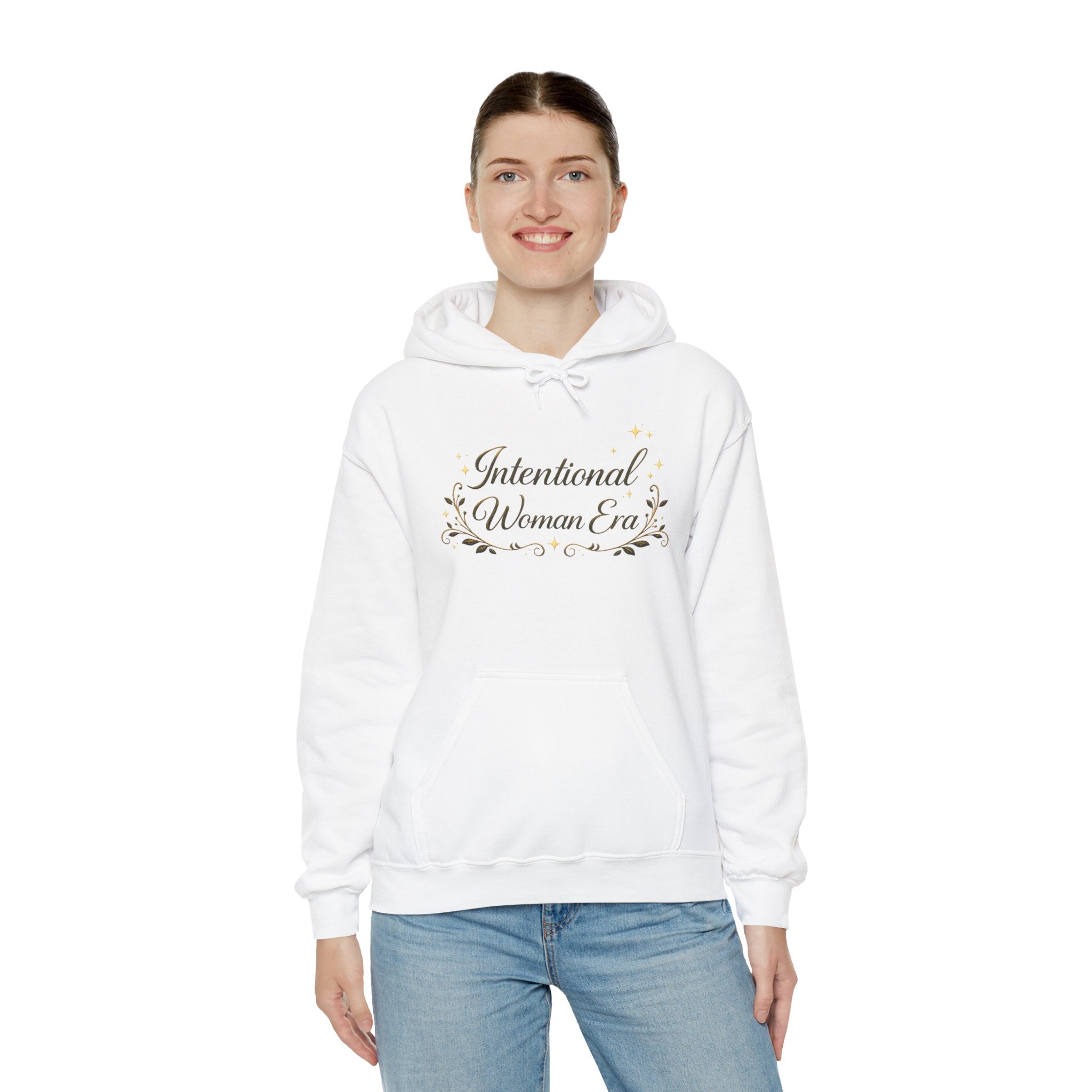 IWE Heavy Blend™ Hooded Sweatshirt Black and Gold