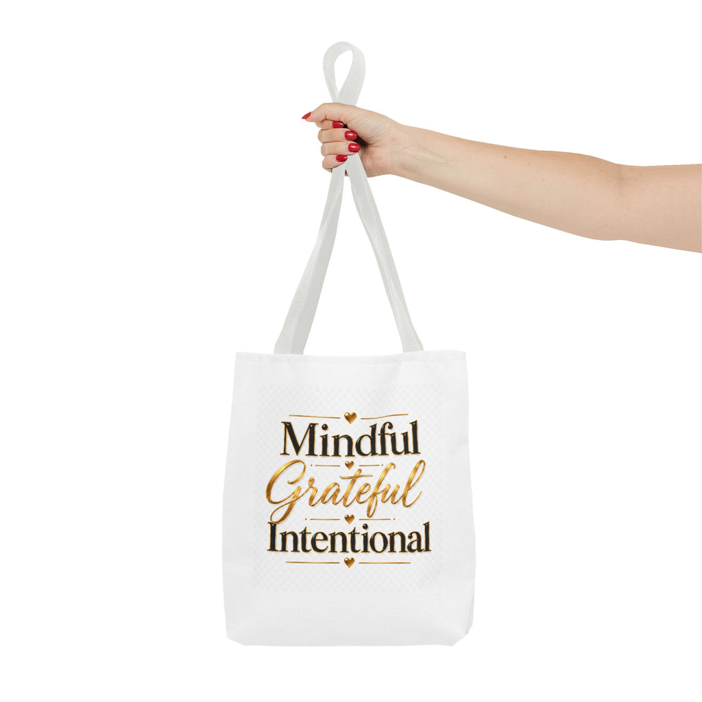 Mindful Grateful Intentional Tote Bag (AOP)