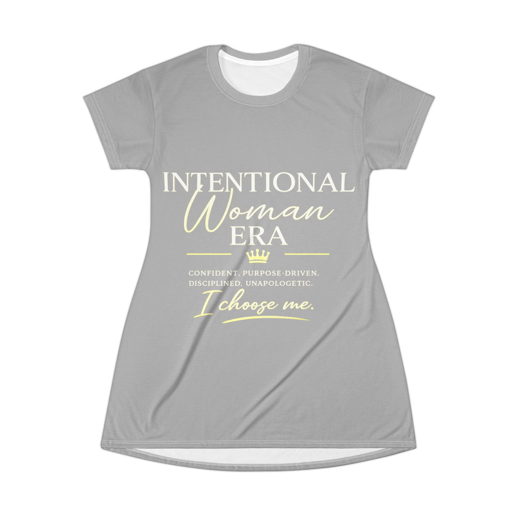 Intentional Woman Era T-Shirt Dress – Empowerment Graphic Tee Dress