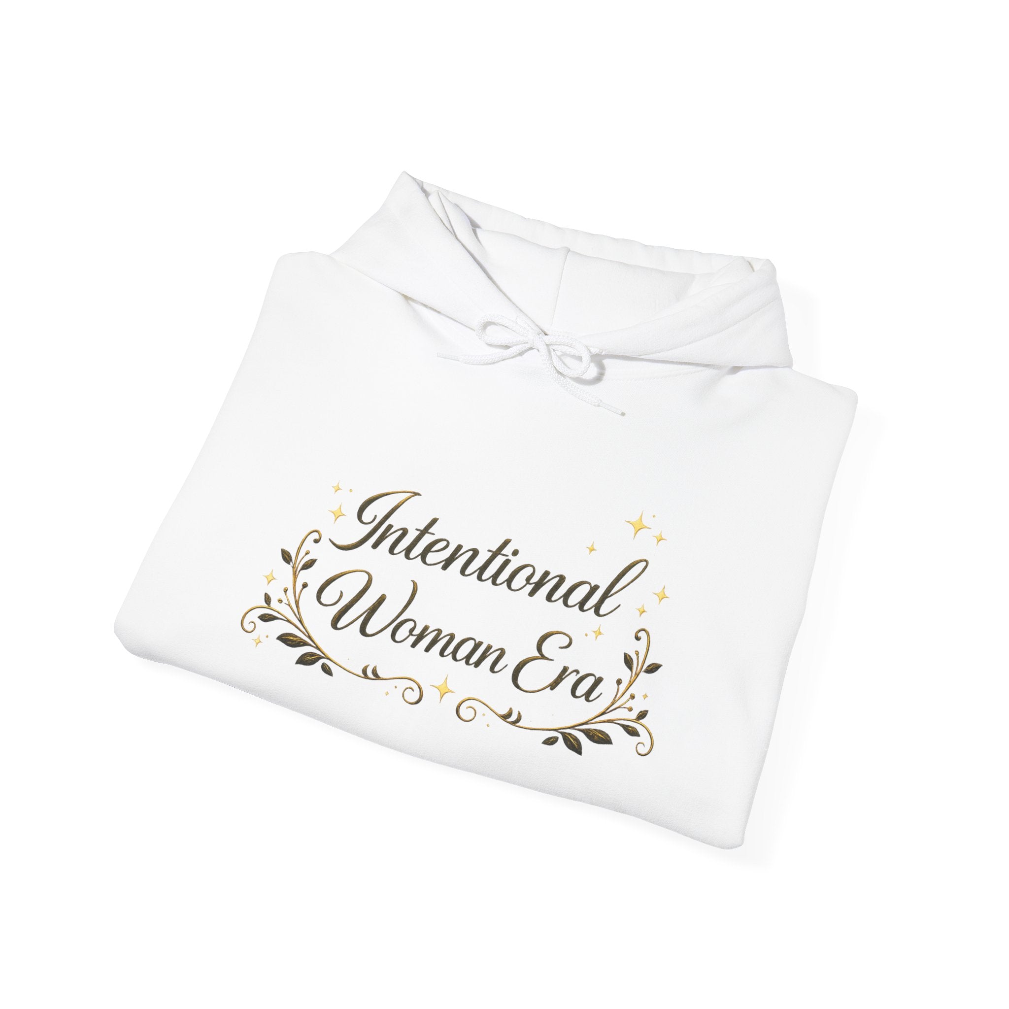 IWE Heavy Blend™ Hooded Sweatshirt Black and Gold