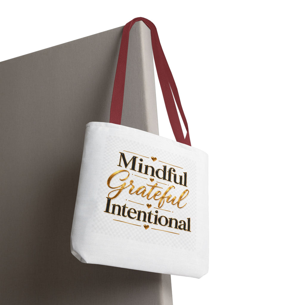 Mindful Grateful Intentional Tote Bag (AOP)