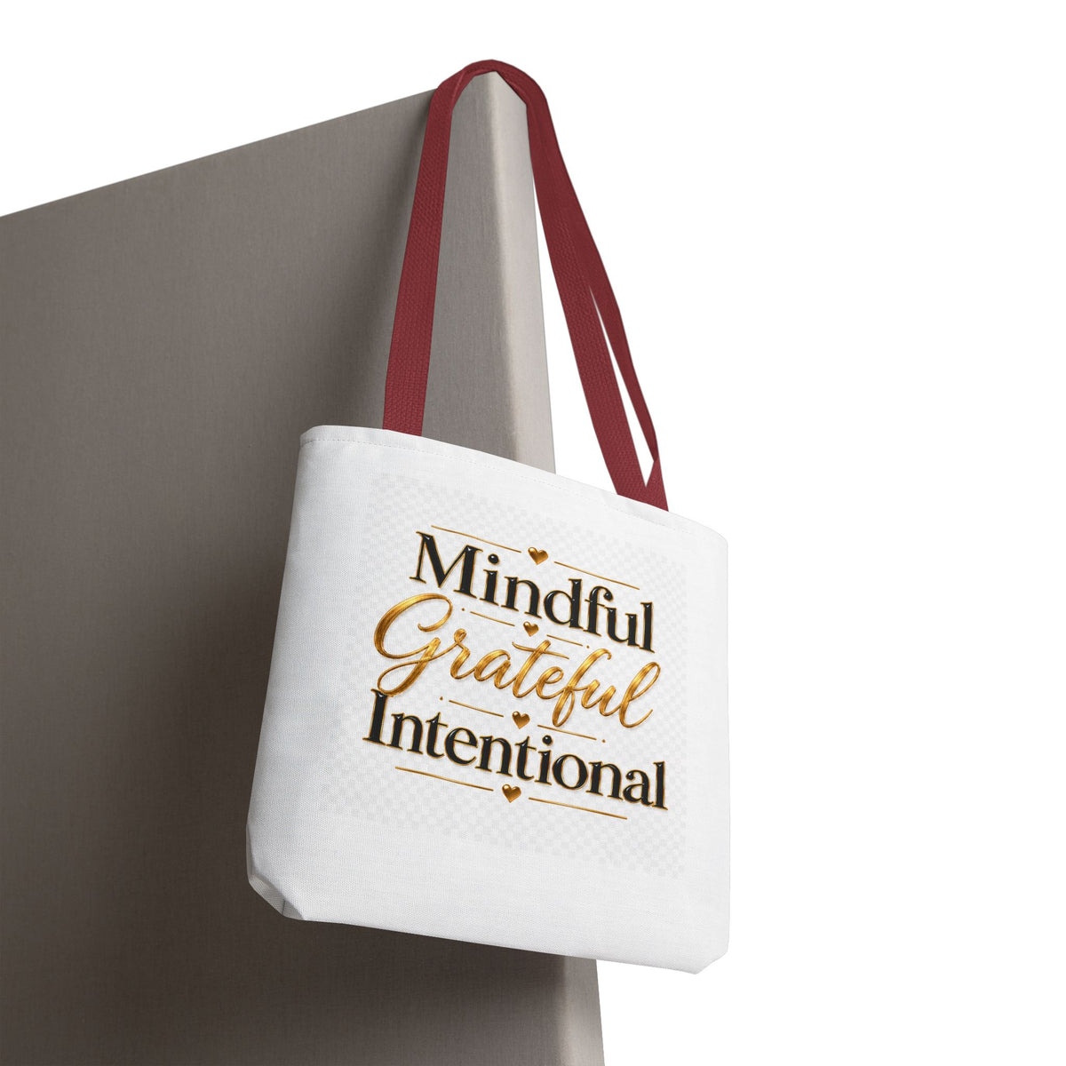 Mindful Grateful Intentional Tote Bag (AOP)
