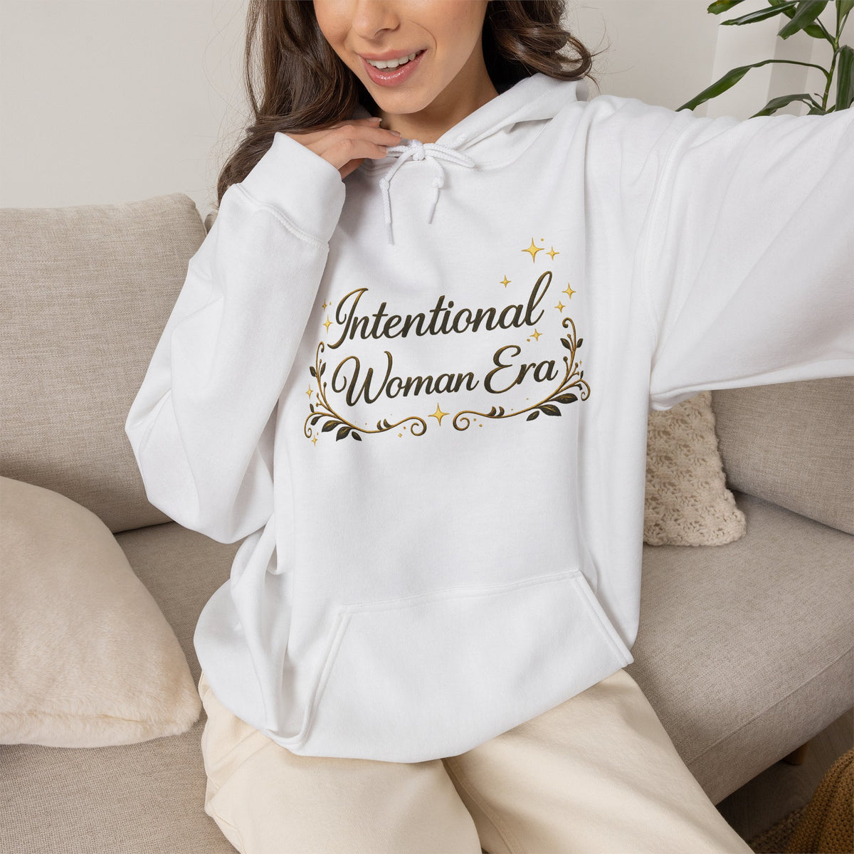 IWE Heavy Blend™ Hooded Sweatshirt Black and Gold