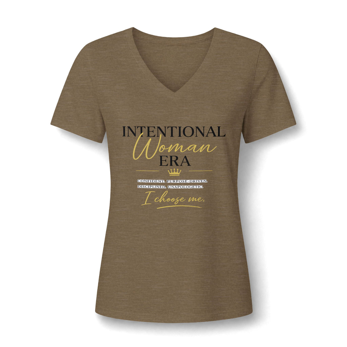 Intention Woman Era Heather CVC V-Neck Tee