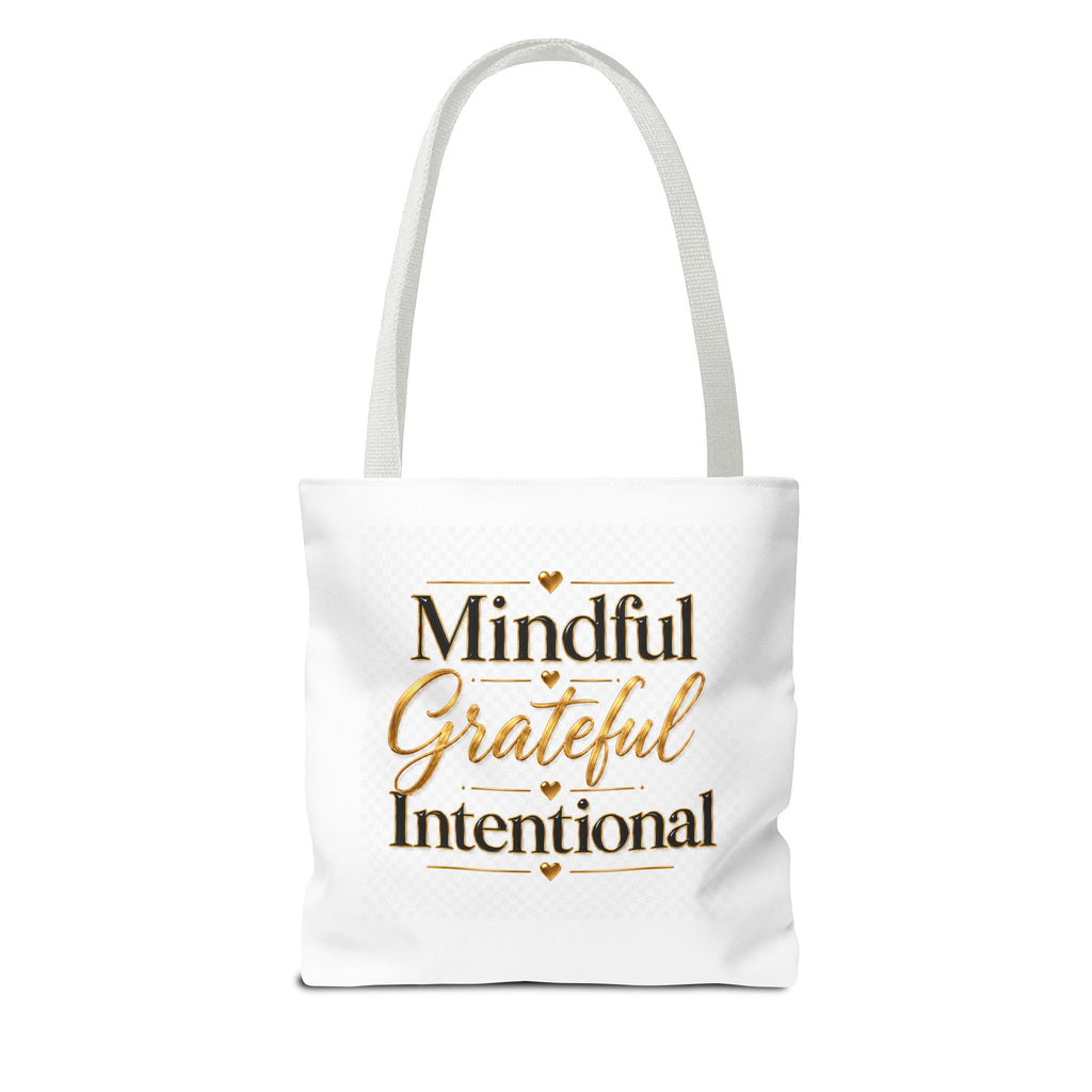 Mindful Grateful Intentional Tote Bag (AOP)
