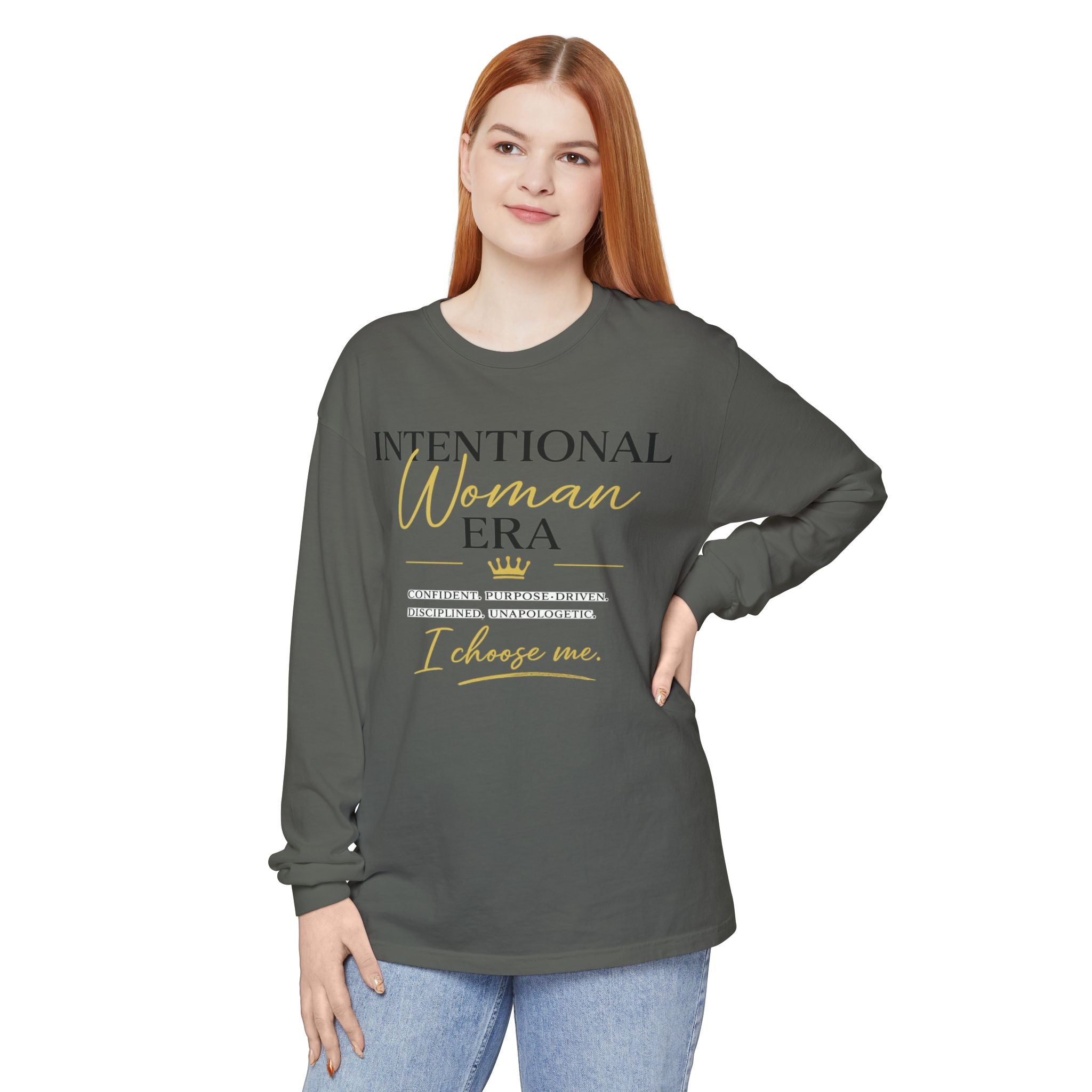 Intentional Woman Era Garment-dyed Long Sleeve T-Shirt