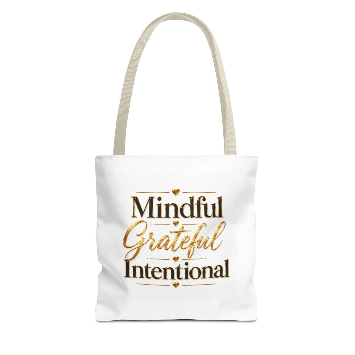 Mindful Grateful Intentional Tote Bag (AOP)
