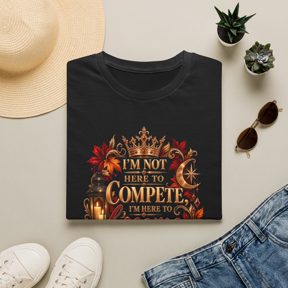 I’m Not Here to Compete Softstyle T-Shirt