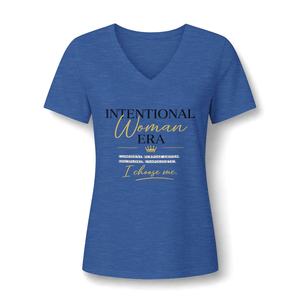 Intention Woman Era Heather CVC V-Neck Tee