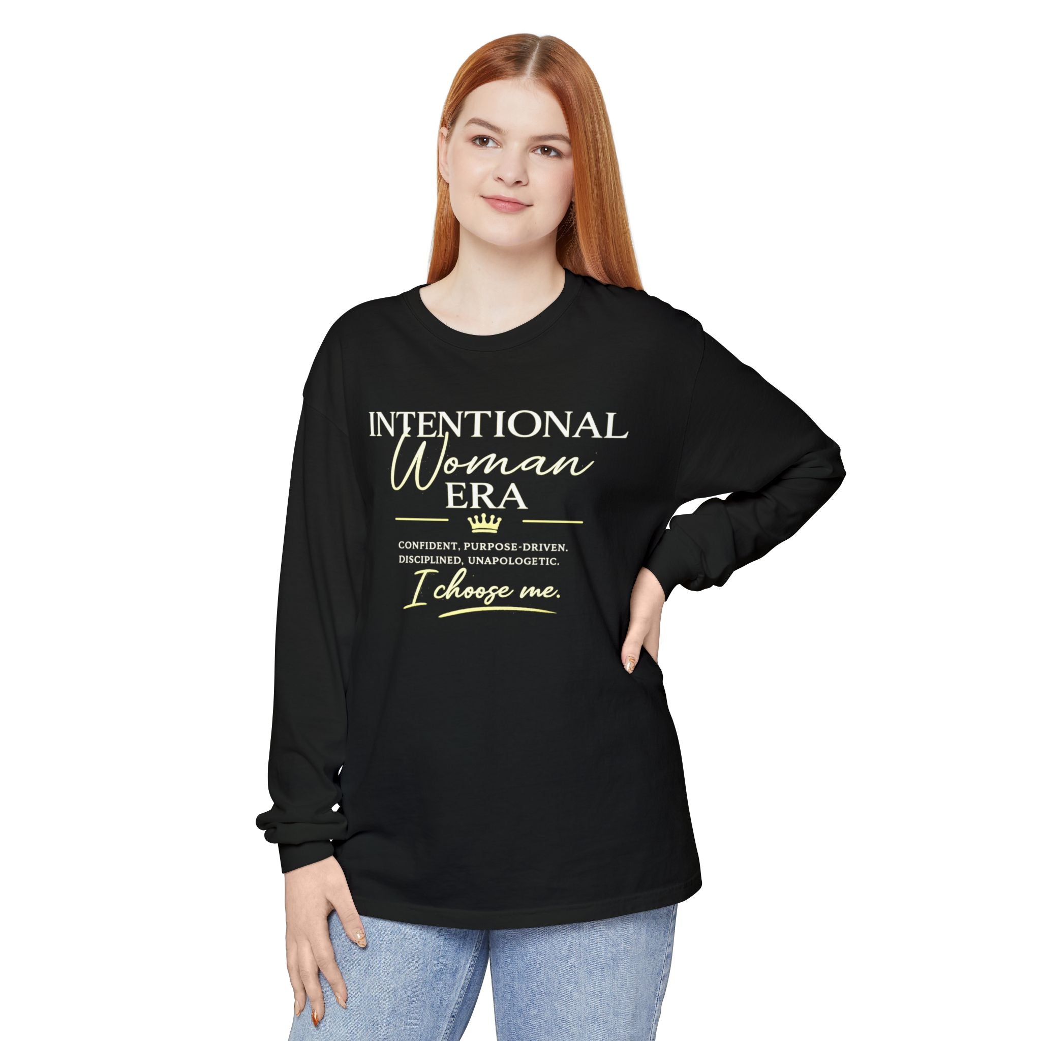 Intentional Woman Era Garment-dyed Long Sleeve T-Shirt