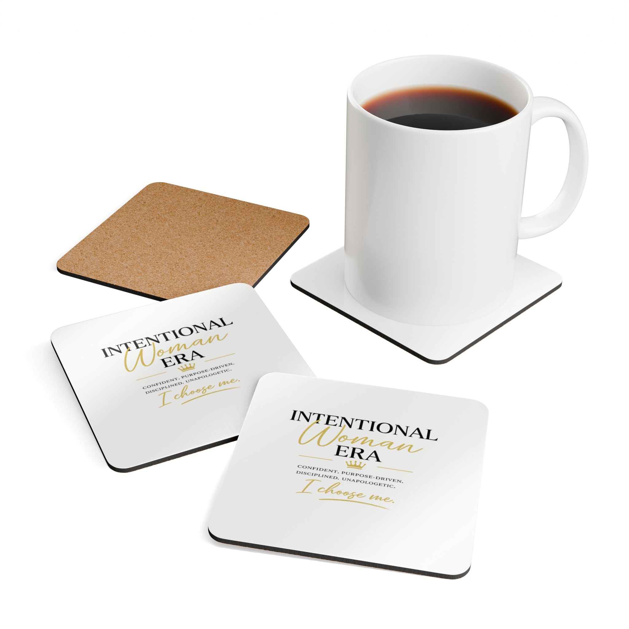 Intentional Woman Era Corkwood Coaster Set