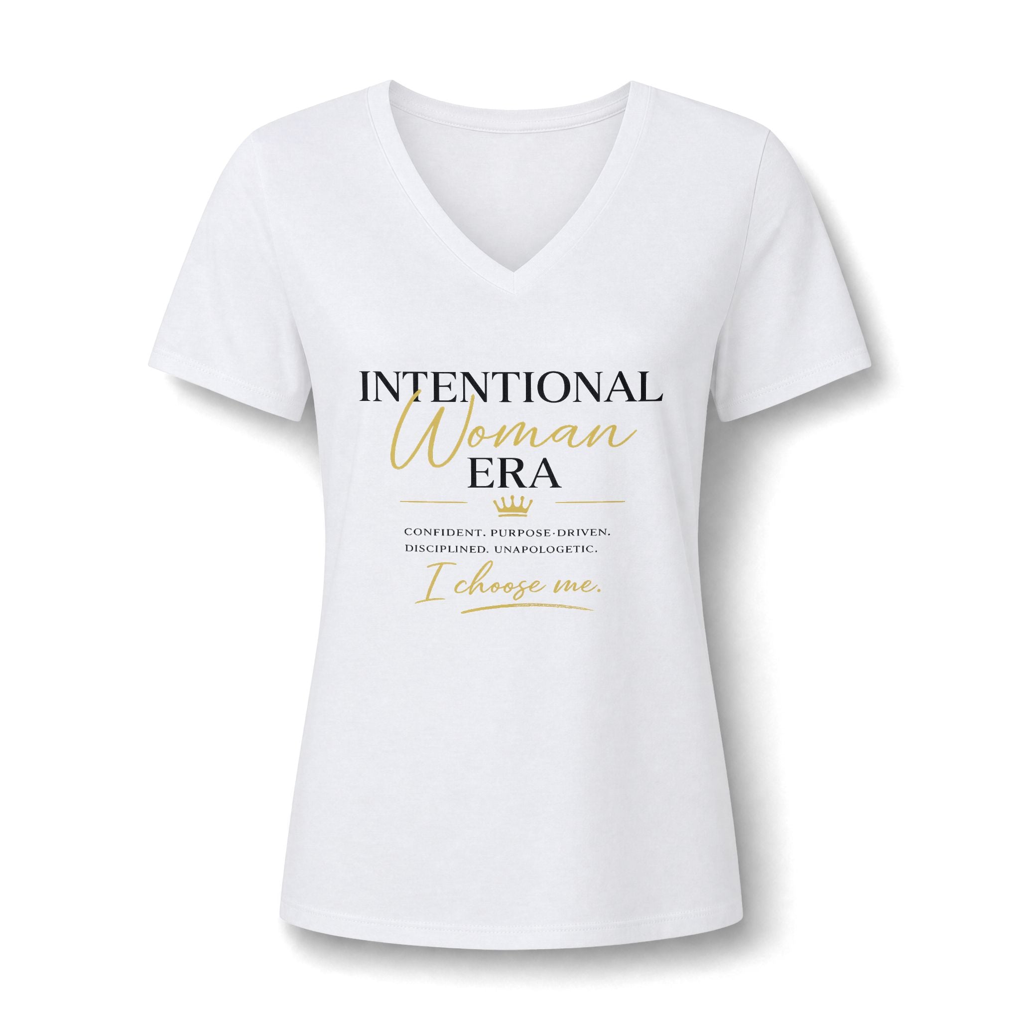 Intention Woman Era Heather CVC V-Neck Tee