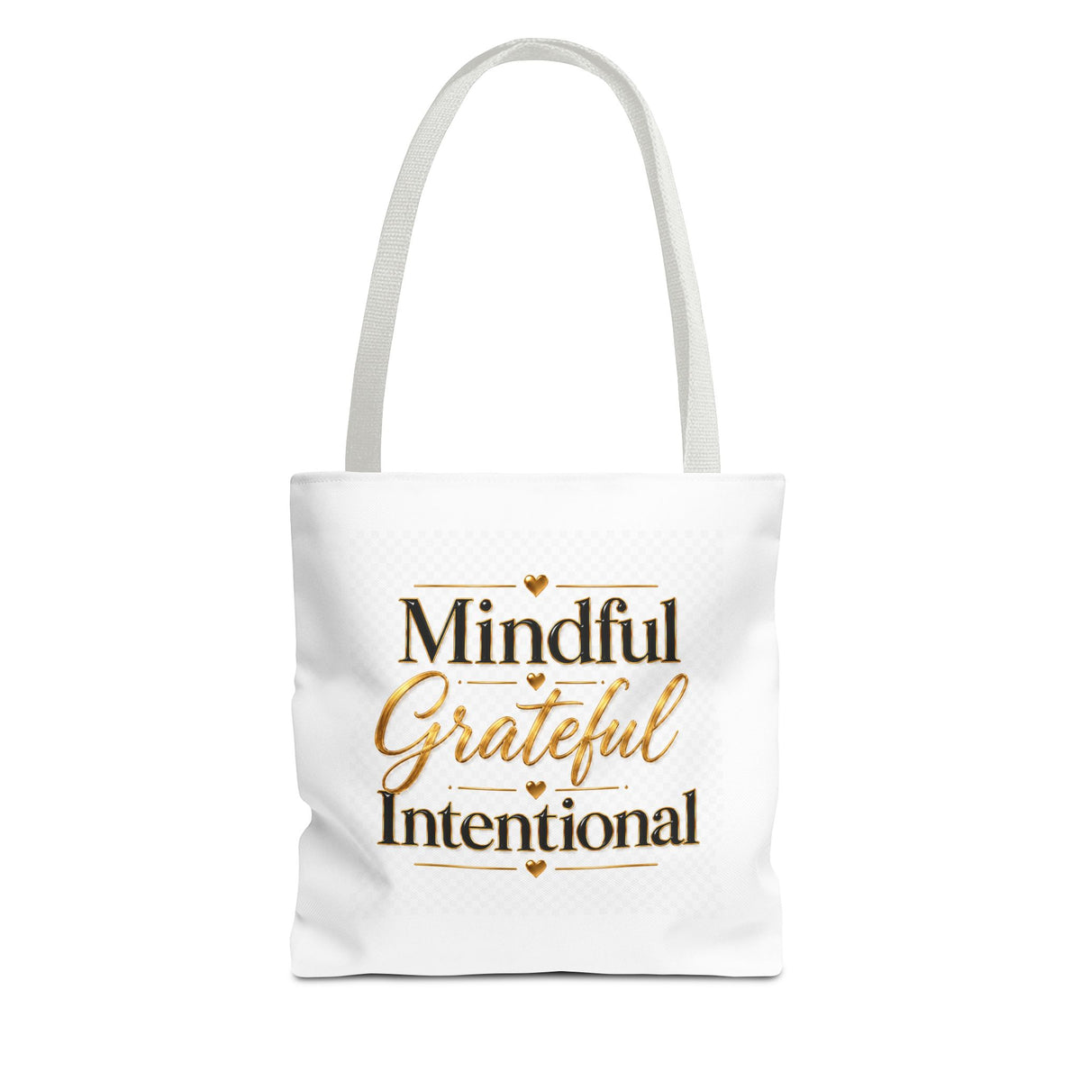 Mindful Grateful Intentional Tote Bag (AOP)