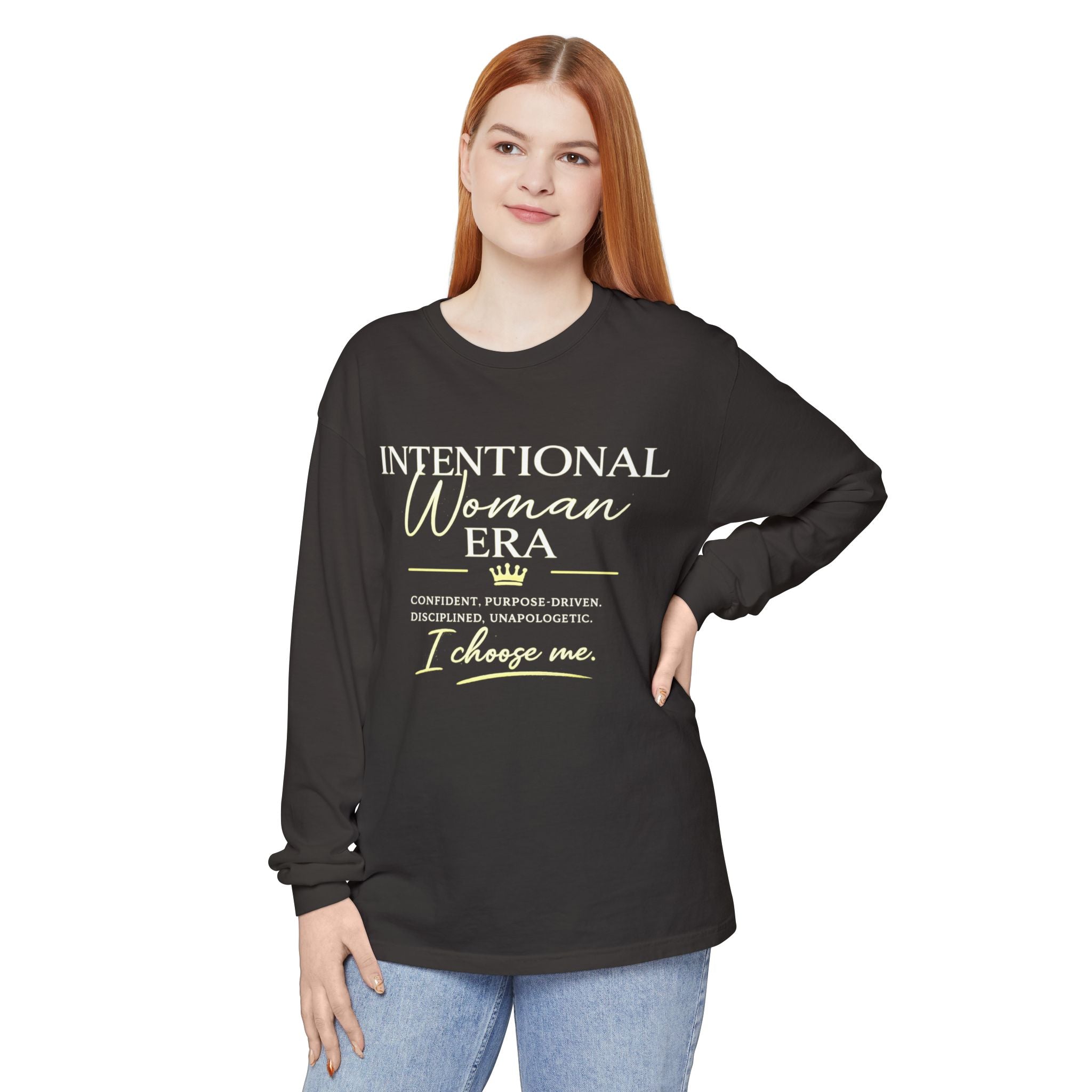 Intentional Woman Era Garment-dyed Long Sleeve T-Shirt
