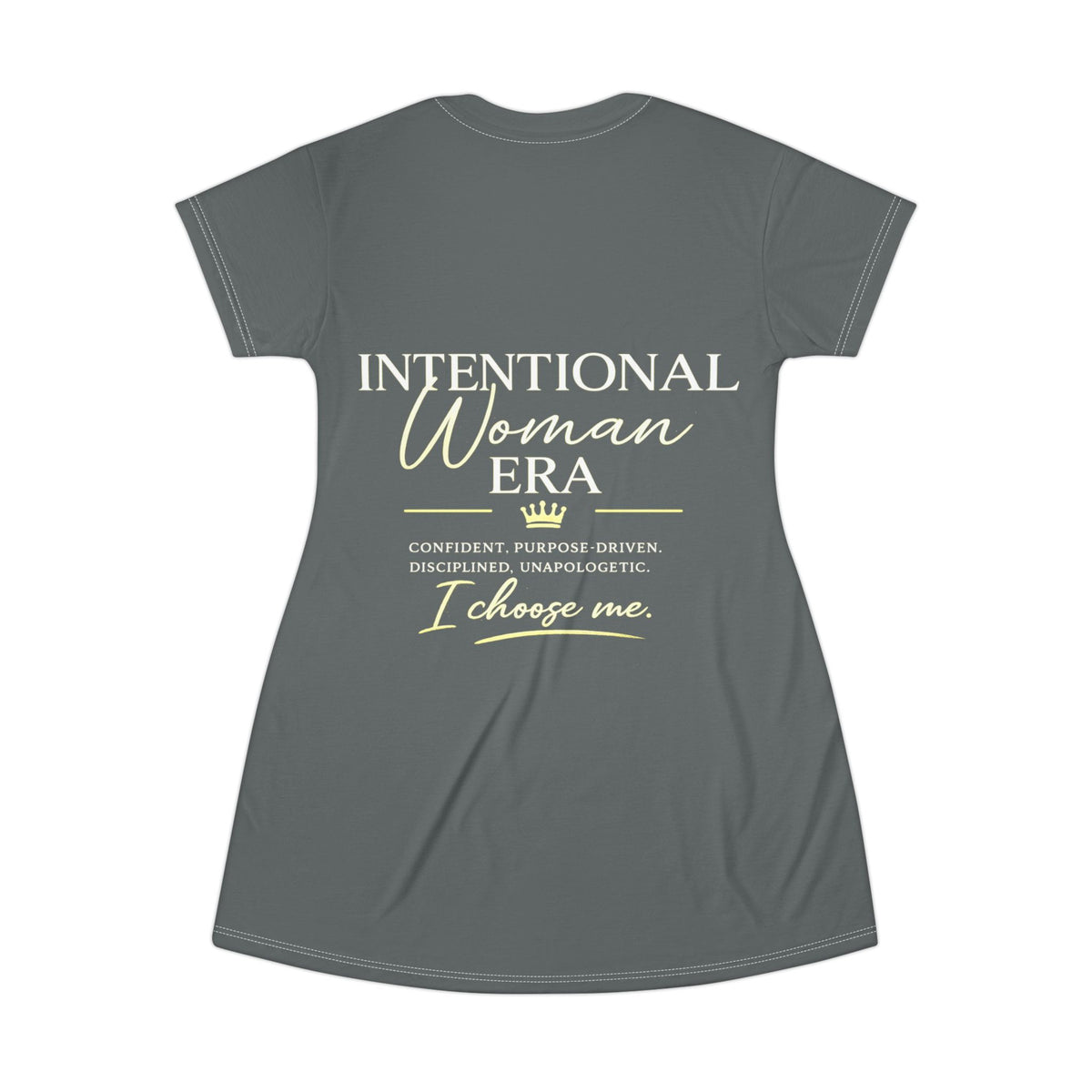 Intentional Woman Era T-Shirt Dress – Empowerment Graphic Tee Dress
