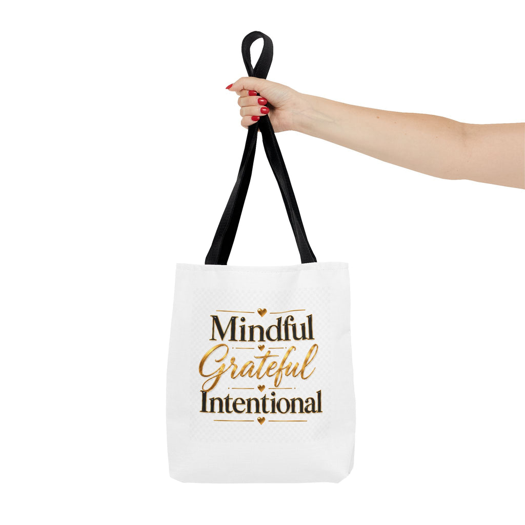 Mindful Grateful Intentional Tote Bag (AOP)
