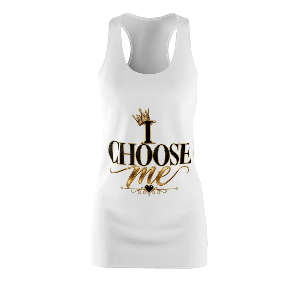 I Choose Me Women's Cut & Sew Racerback Dress (AOP)