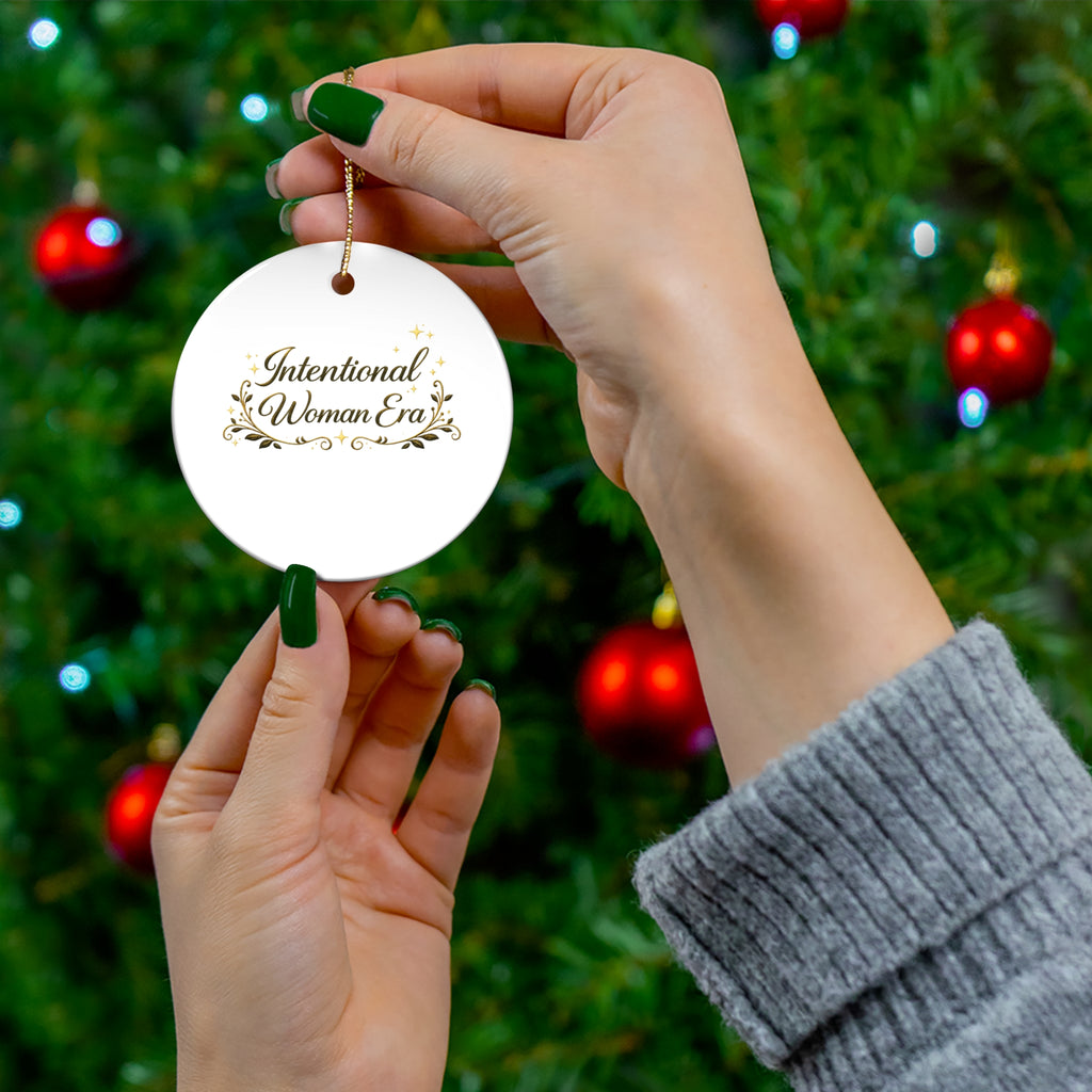 Intentional Woman Era Ceramic Ornament, 4 Shapes Gold