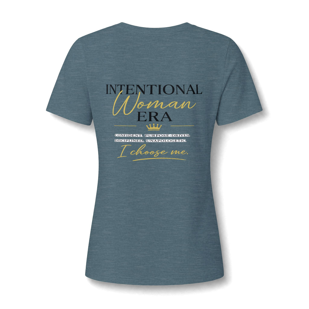 Intention Woman Era Heather CVC V-Neck Tee