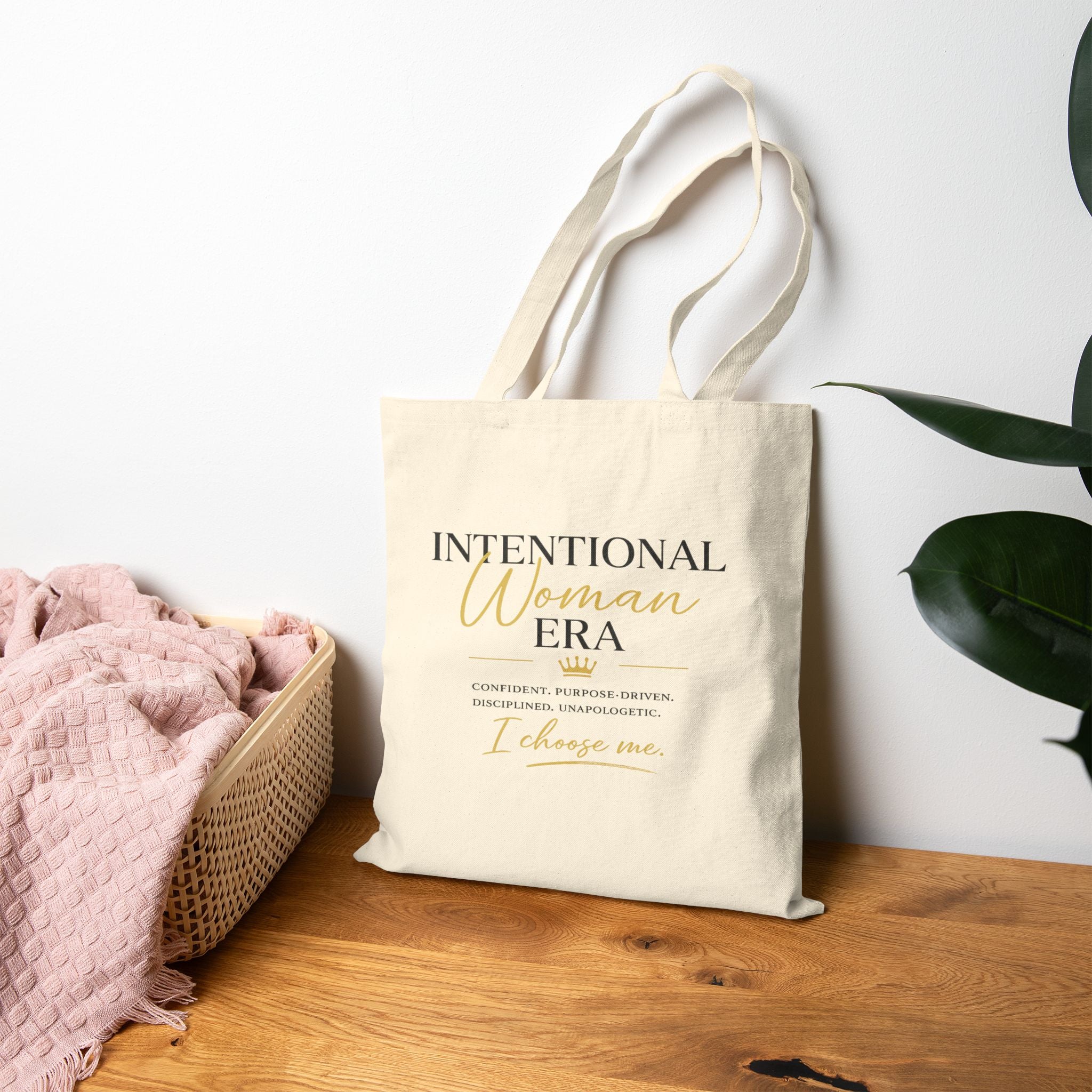 Minimal Natural Canvas Tote Bag — Eco-Friendly Cotton Shopper