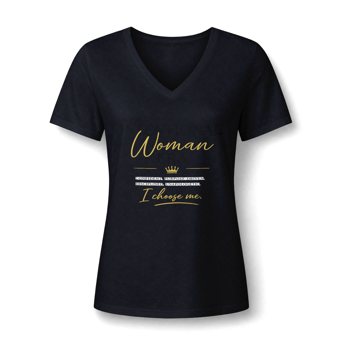 Intention Woman Era Heather CVC V-Neck Tee