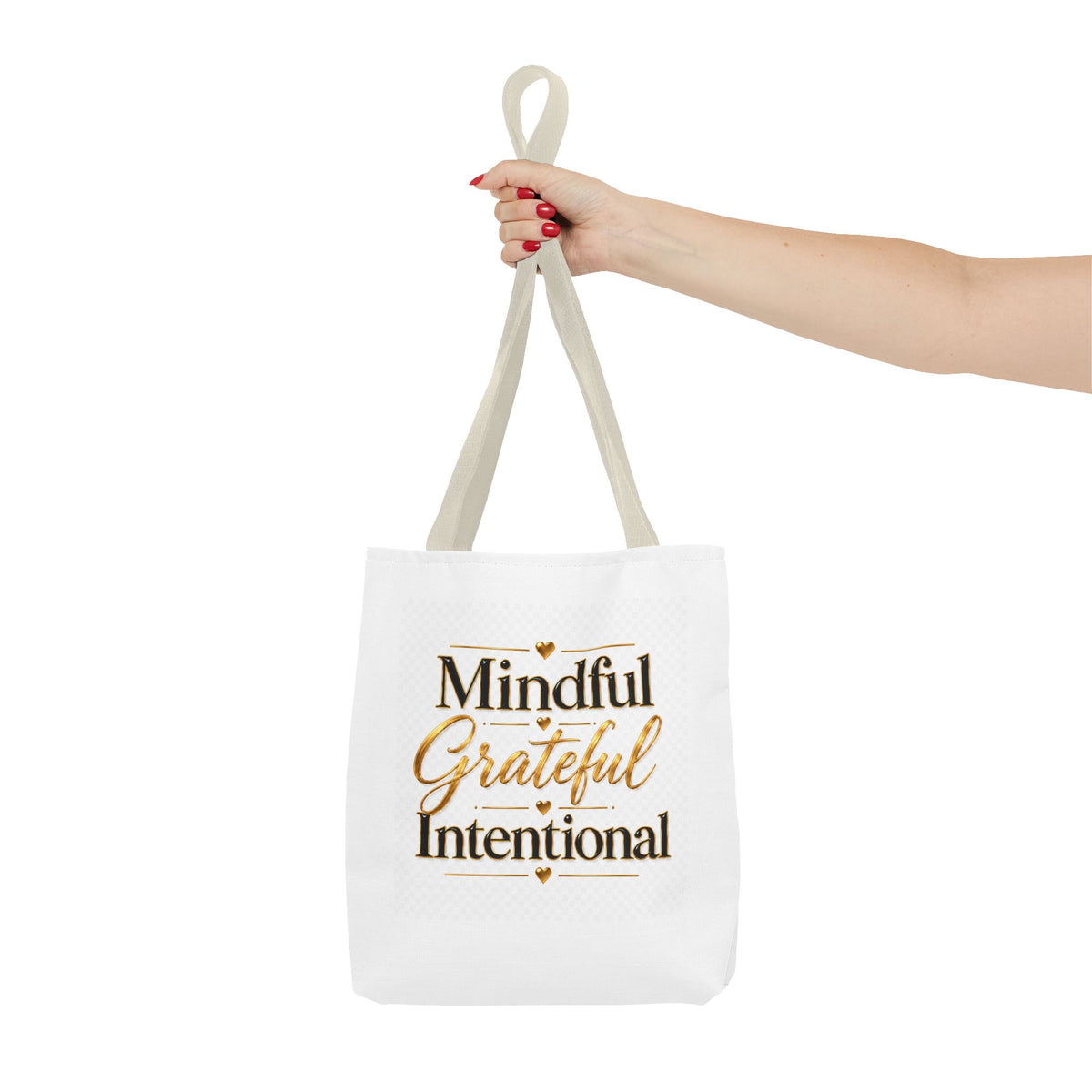 Mindful Grateful Intentional Tote Bag (AOP)