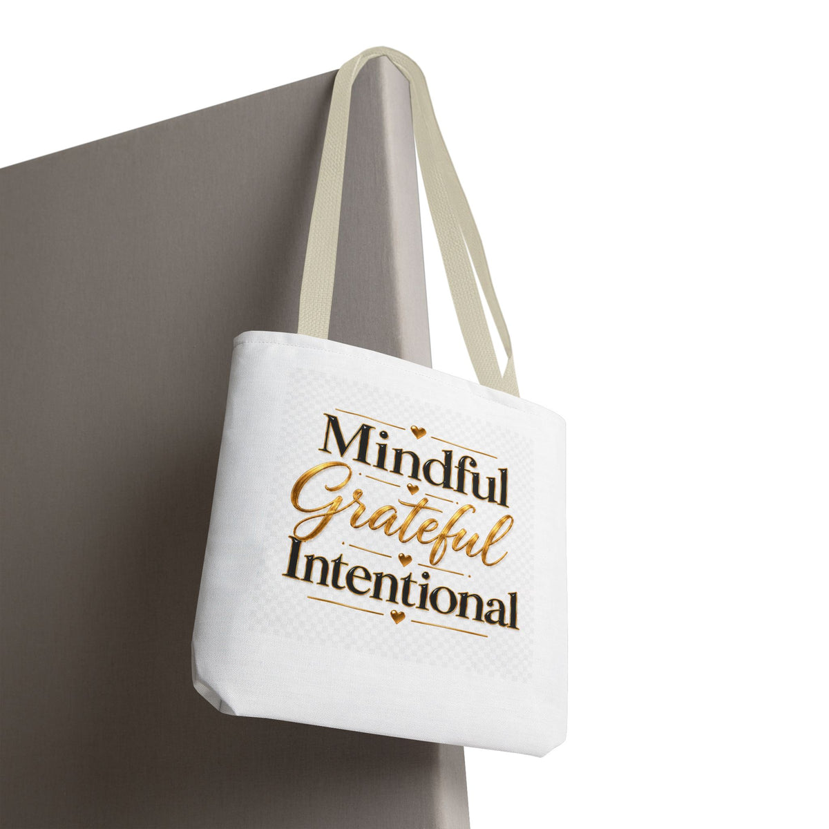Mindful Grateful Intentional Tote Bag (AOP)