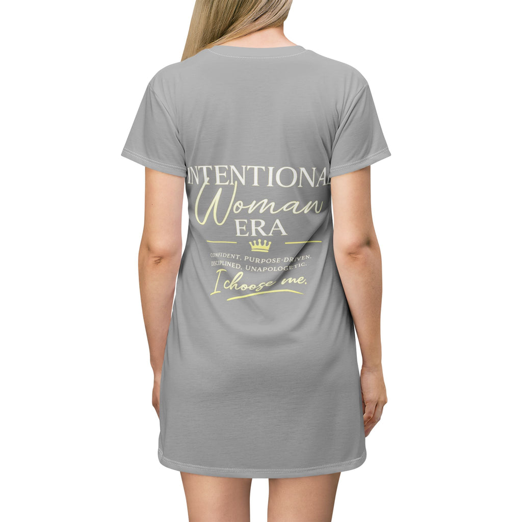 Intentional Woman Era T-Shirt Dress – Empowerment Graphic Tee Dress
