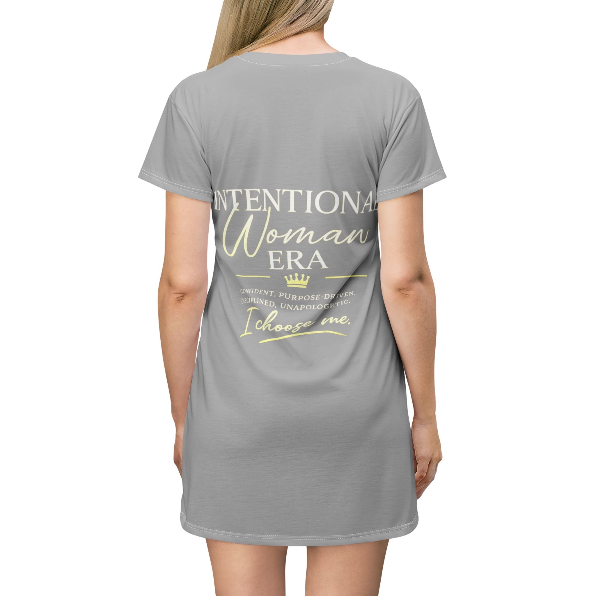 Intentional Woman Era T-Shirt Dress – Empowerment Graphic Tee Dress