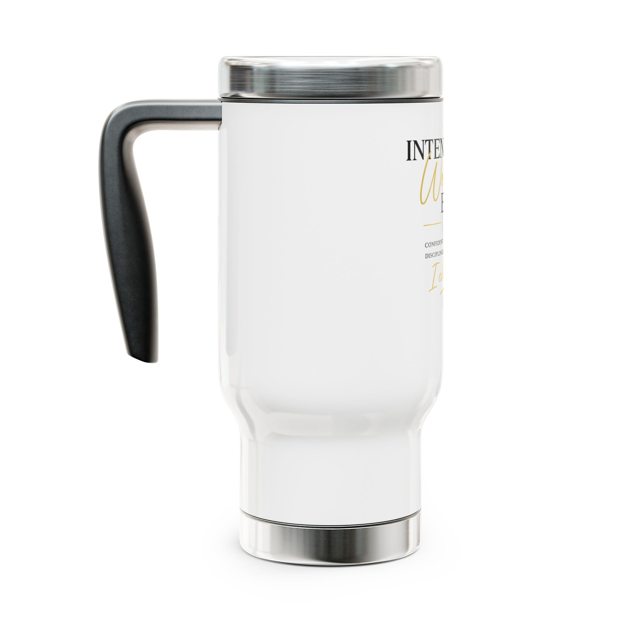 Intentional Woman Era Stainless Steel Travel Mug with Handle, 14oz