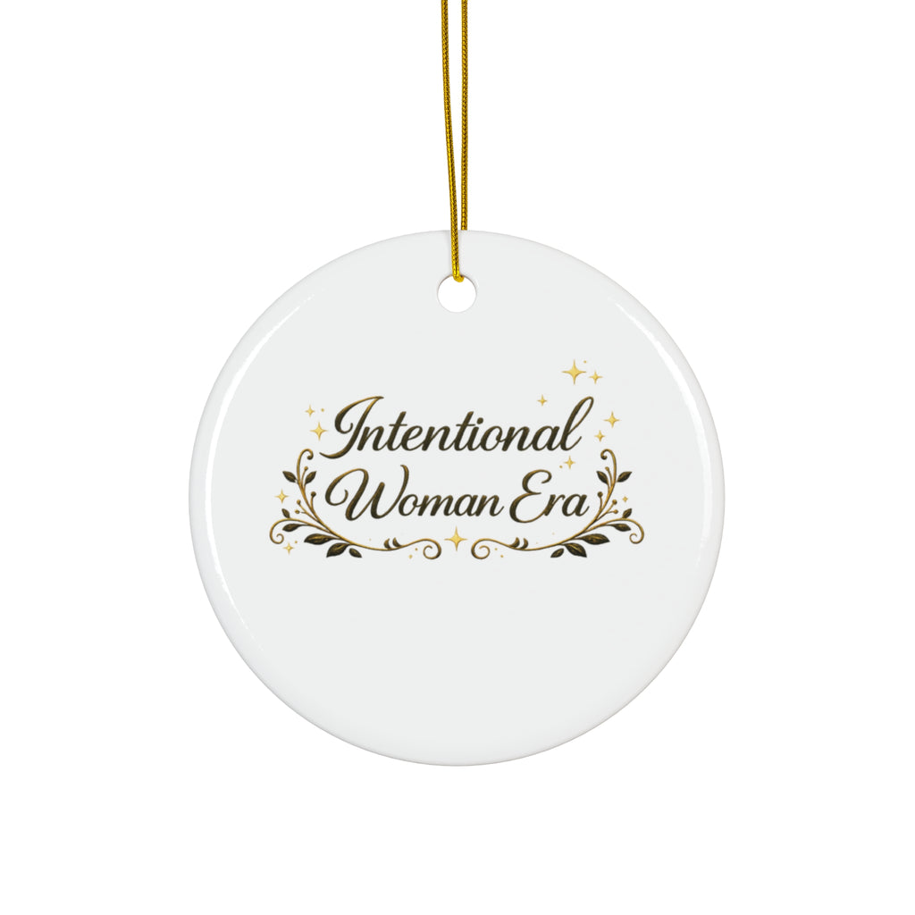 Intentional Woman Era Ceramic Ornament, 4 Shapes Gold