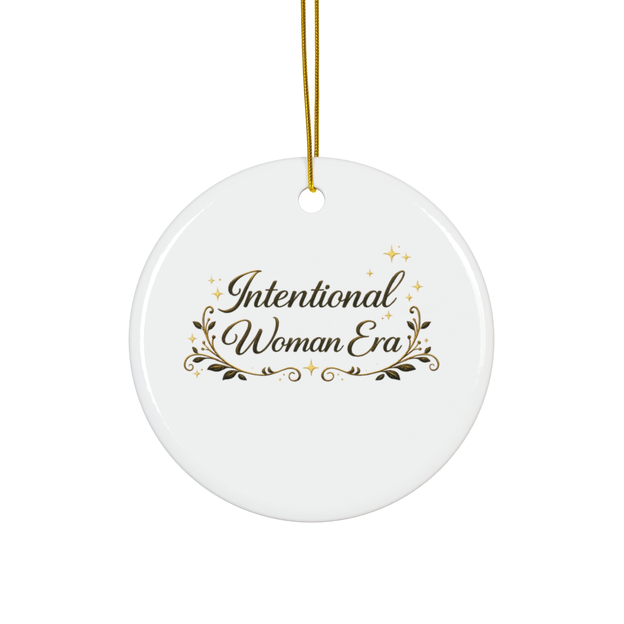 Intentional Woman Era Ceramic Ornament, 4 Shapes Gold