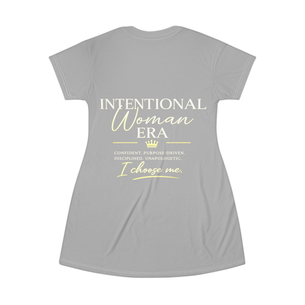 Intentional Woman Era T-Shirt Dress – Empowerment Graphic Tee Dress