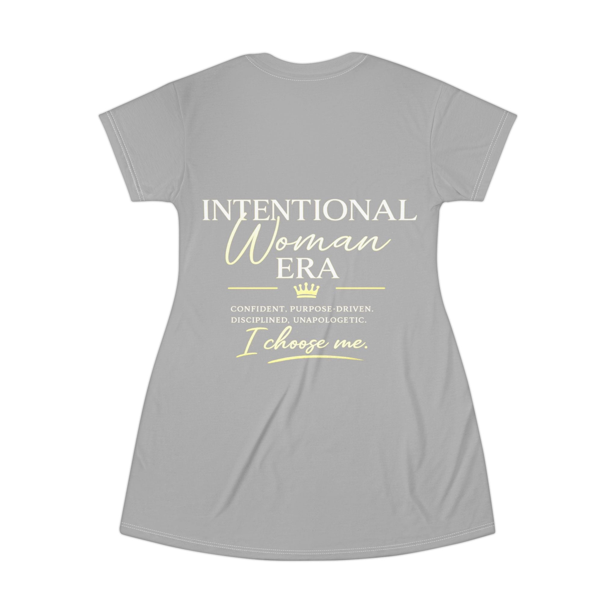Intentional Woman Era T-Shirt Dress – Empowerment Graphic Tee Dress