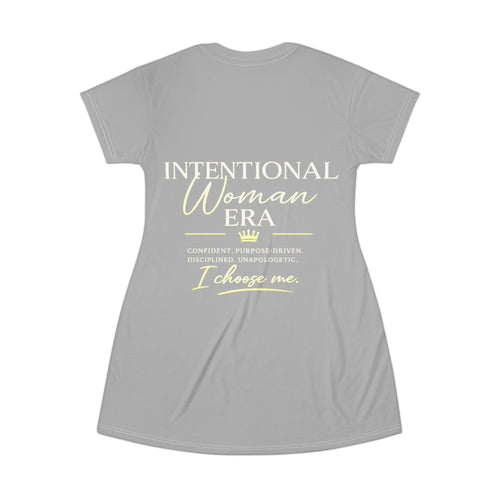 Intentional Woman Era T-Shirt Dress – Empowerment Graphic Tee Dress
