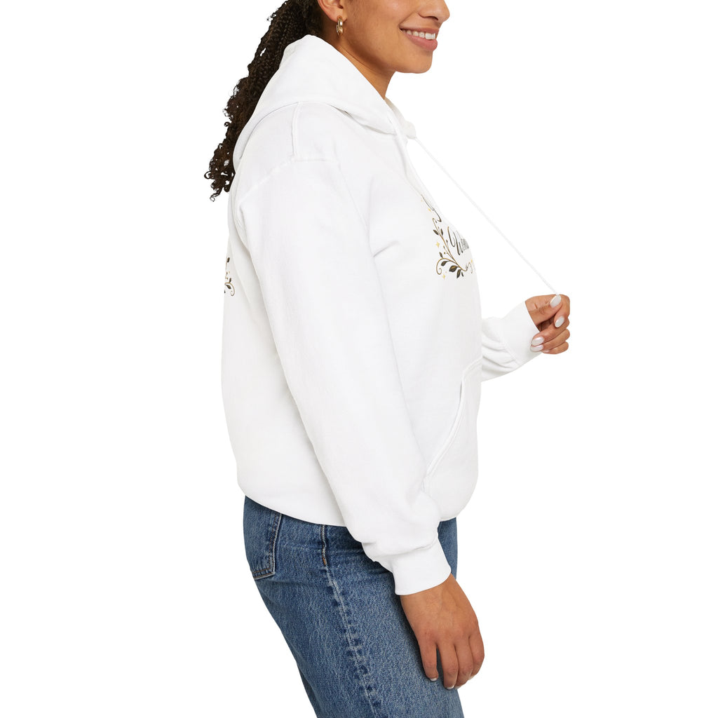 IWE Heavy Blend™ Hooded Sweatshirt Black and Gold