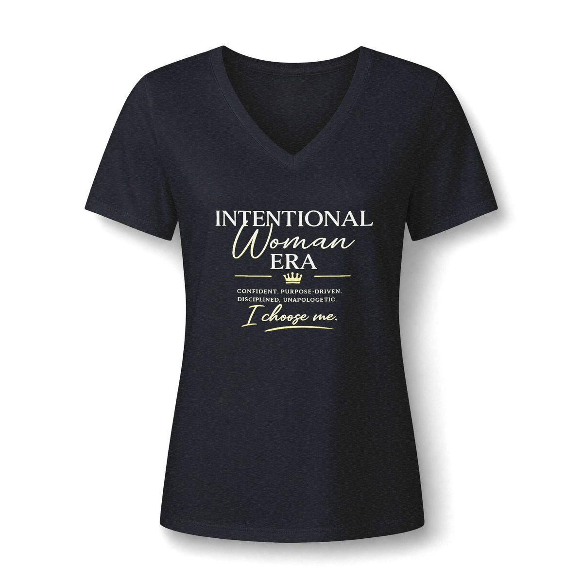 Intention Woman Era Heather CVC V-Neck Tee