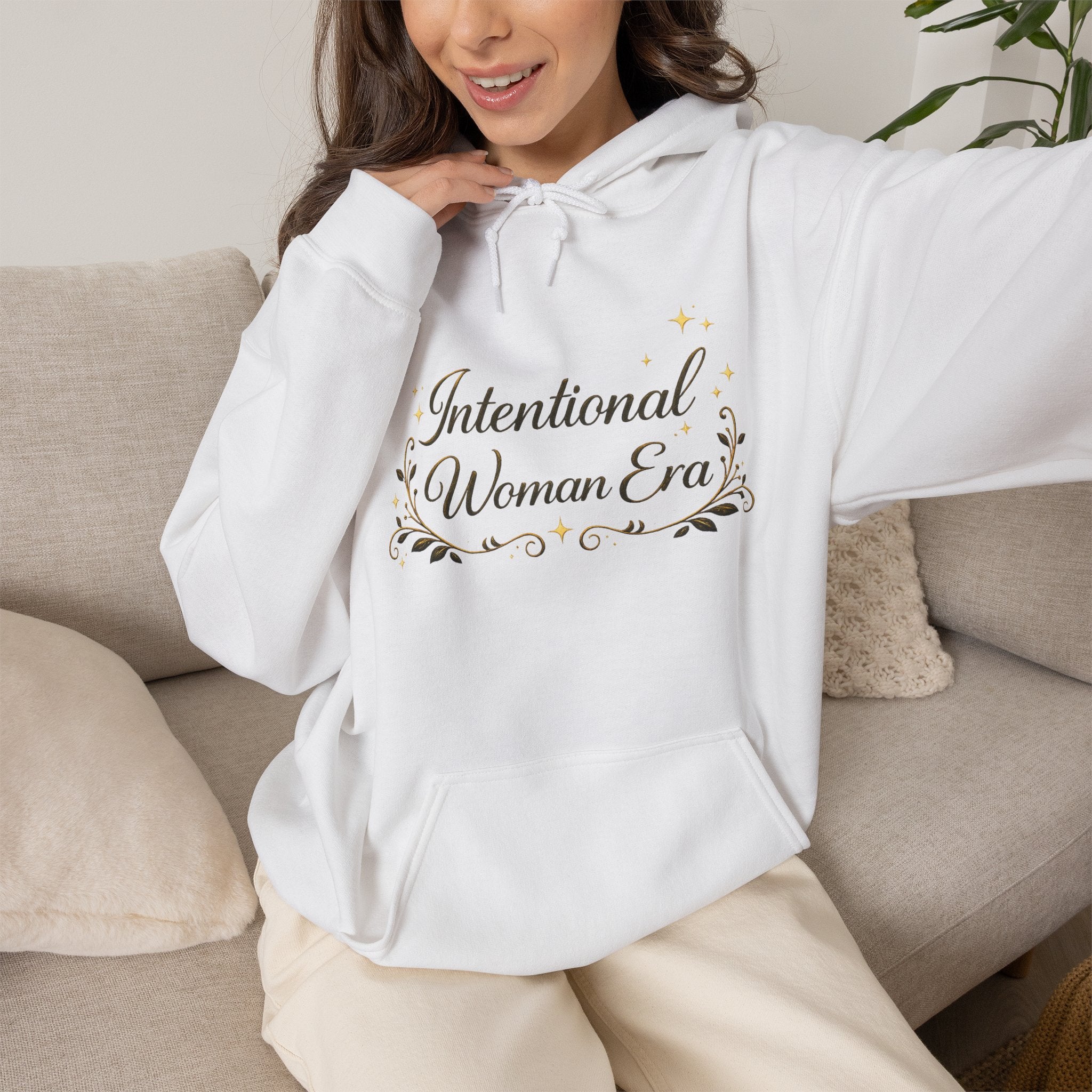IWE Heavy Blend™ Hooded Sweatshirt Black and Gold