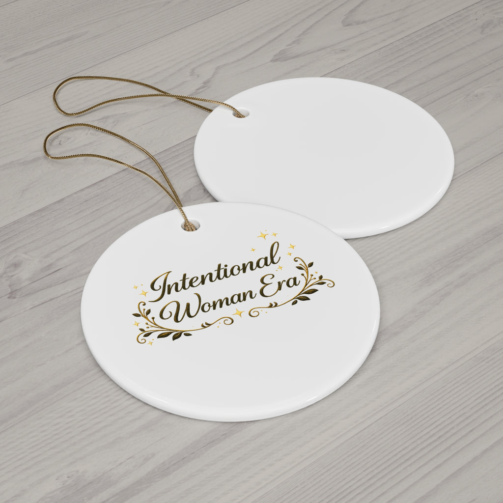 Intentional Woman Era Ceramic Ornament, 4 Shapes Gold