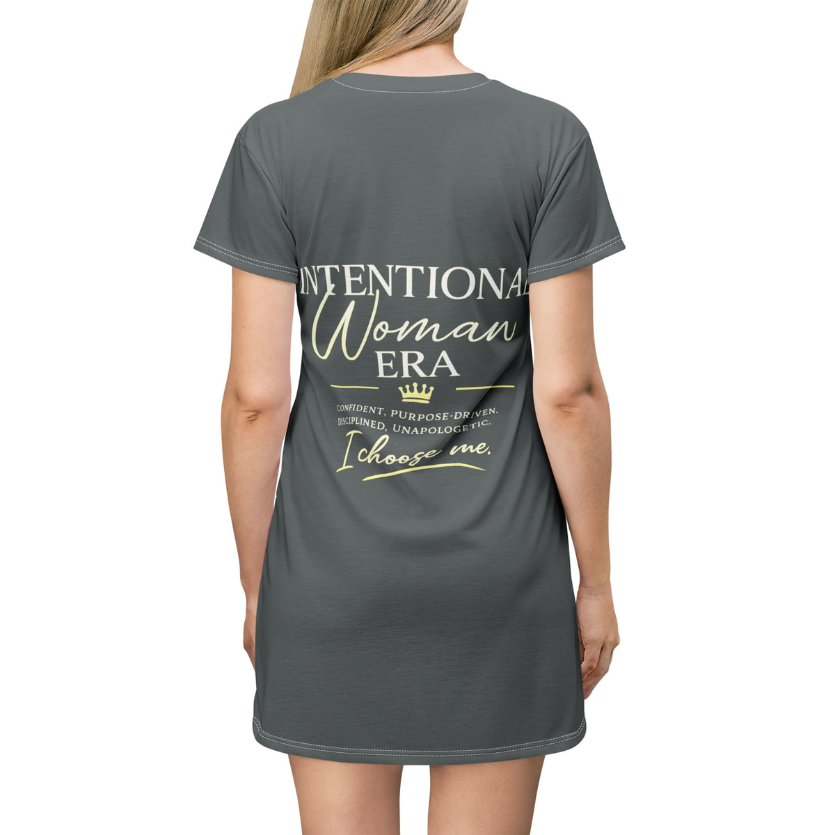 Intentional Woman Era T-Shirt Dress – Empowerment Graphic Tee Dress