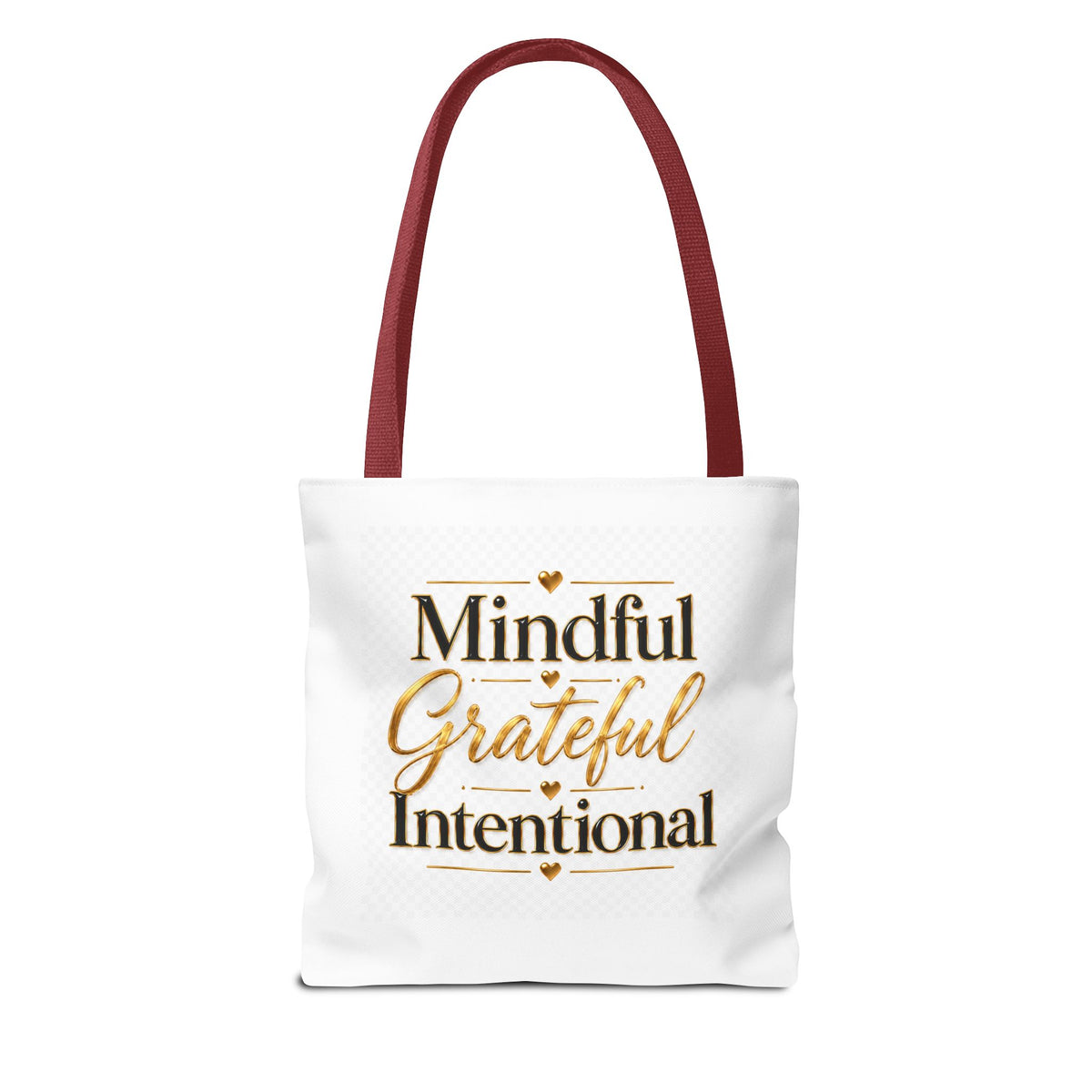 Mindful Grateful Intentional Tote Bag (AOP)