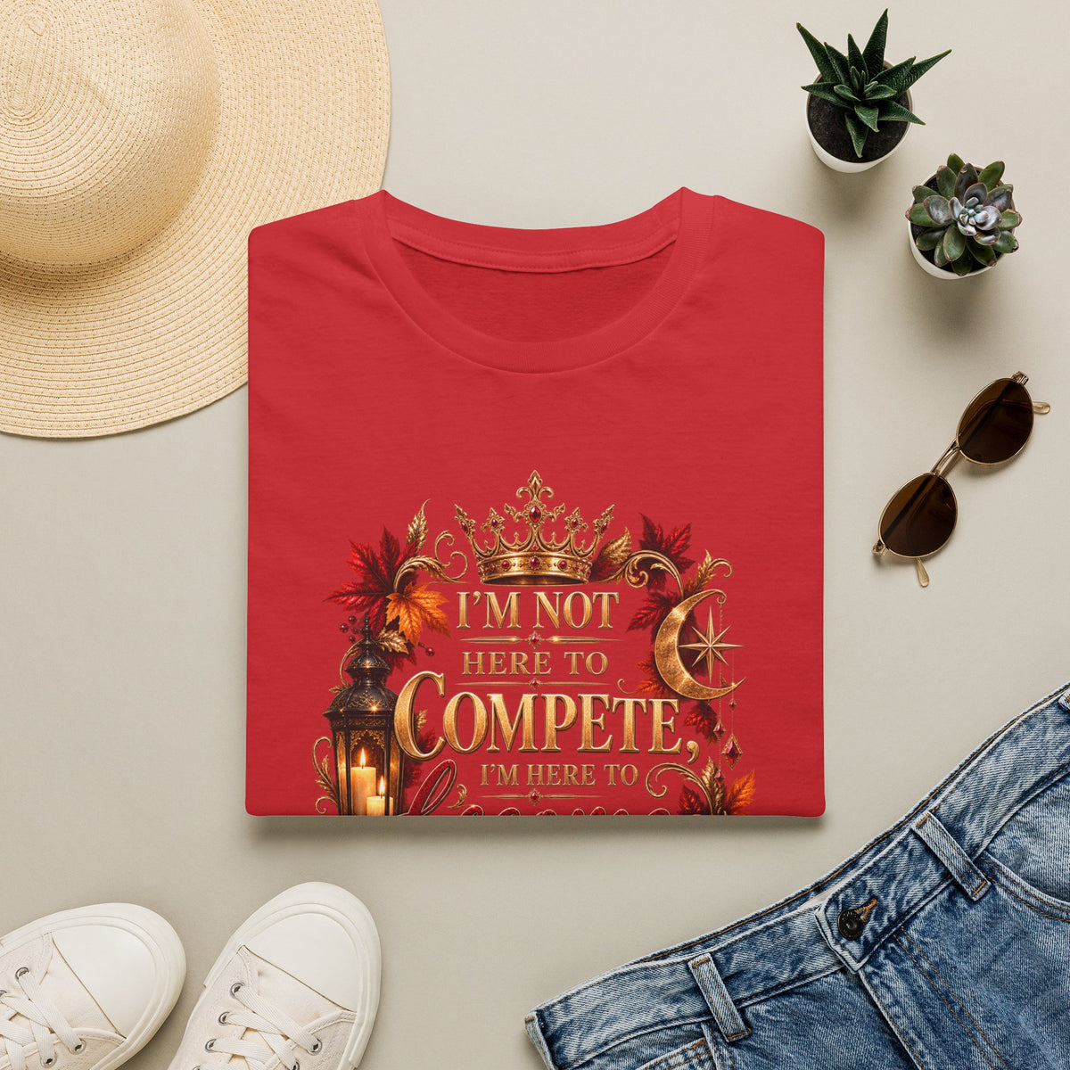 I’m Not Here to Compete Softstyle T-Shirt