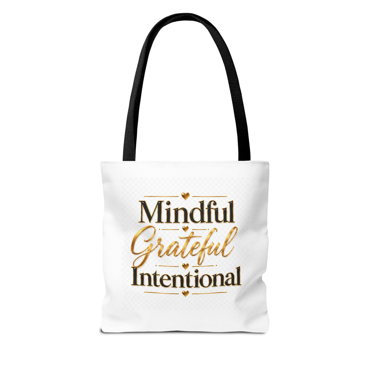 Mindful Grateful Intentional Tote Bag (AOP)